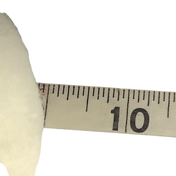 Vtg Plush Bears Couple White Valentines Hearts Roses Tie Bow 9" Clean Rare - Picture 9 of 11